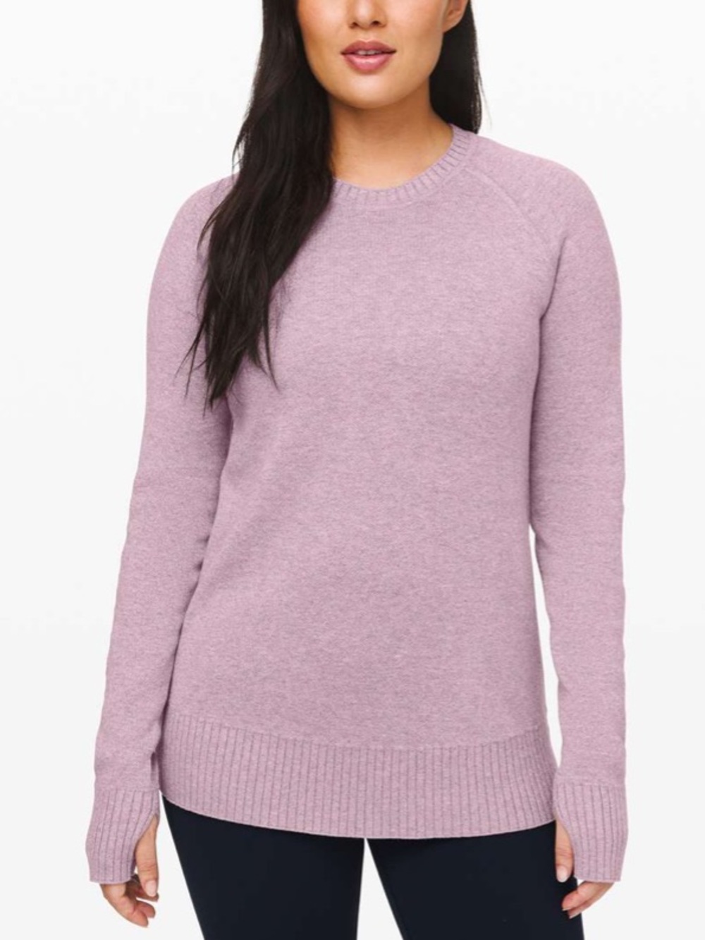 Lululemon Still Lotus Sweater Reversible - Heathered Frosted Mulberry